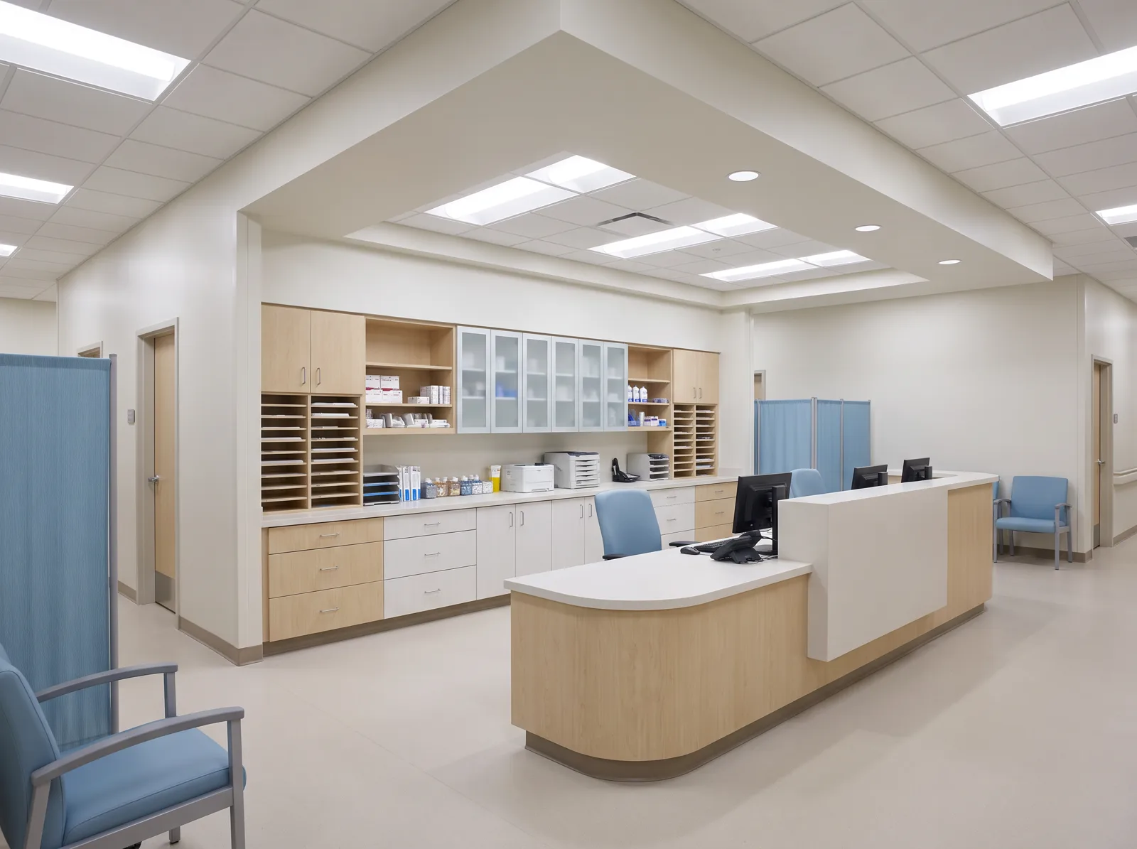 Custom medical clinic cabinets and nurse stations in McKinney TX
